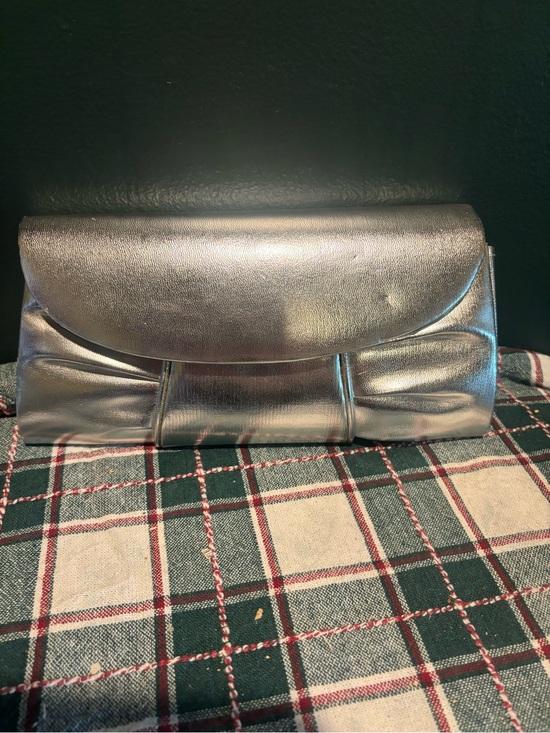 Payless Handbags - Metallic Silver Women's Clutch Handbag